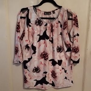 New York & Company Floral Blouse
